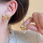 Colorful Flower Stud Earrings