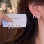 Zircon Four-Piece Earrings