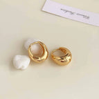 Golden Oval Water Drop-18K Plating