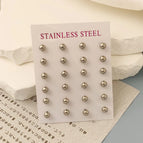 Silver / 6mm/12 Pairs