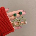 22# Silver Needle-Green-Five-Pointed Star Double Layer