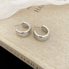 Steel needle-Silver-C- Shaped