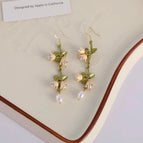 Double layer lily of the valley earrings