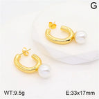 33*17mm / Gold / 1 Pair/Package