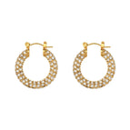 Full Rhinestone Zircon Ear Ring Large Size 23mm
