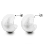 Hollow Fat Half Moon Earrings-Gold Ke109529-WGMW
