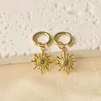 Gold Sun Earrings