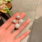 121# love pearl pendant earrings