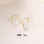 10# Ear Hook. Pearl【10mm】
