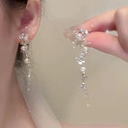 Pearl tassel earrings