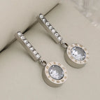 Round Roman Numerals / Silver / 1 Pair/Package