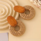 Wooden Earrings Coffee Color