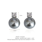 Silver Gray Ear Studs