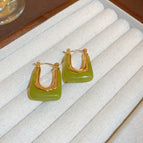 9# Ear Clip-Green-U-Shaped