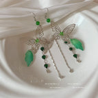Butterfly tassel earrings