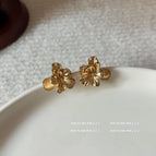 Gold Flower Stud Earrings