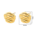 f826-Golden Irregular Ear Studs
