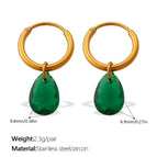 EH1267GNG Green Zirconium Earrings