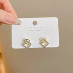 42#-Square Geometric Personalized Stud Earrings