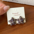 BYW014 [Brown Coffee Color] Plaid Stars
