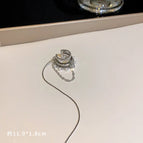 Silver Pearl Tassel Ear Clip (G2049)