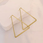 Gold / Triangle Earrings 70mm