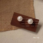 White Earrings-12mm