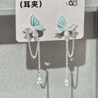 2865【Beaded Tassel Ear Clip without Pierced Ears】