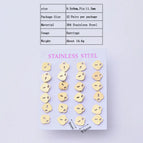 9.5x9mm / Heart Shape / 12 Pairs/Package
