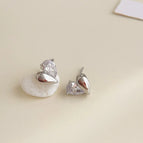 silver love zircon-plated white k