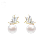 White Earrings H98