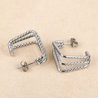 Silver / 0.8*11 * 20.2mm Three-Line Square