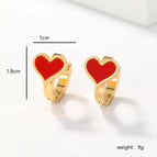Gold / 1.8cm 1cm Red Heart