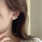 Fishtail Pearl Rhinestone【E0199 Silver Needle】