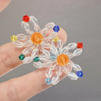 Super Fairy Beaded Crystal Flower Earrings