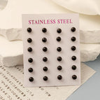 Black / 6mm/12 Pairs