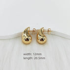 12mm * 20.5mm / Gold / 1 Pair