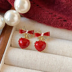 #25 Bow Heart Earrings