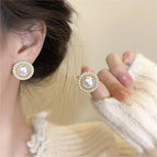 Baroque Pearl Ear Studs【E0199 Silver Needle】