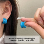 3083 Blue Enamel C Shape