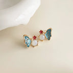 Enamel Dripping Butterfly-Silver Needle