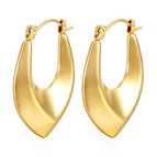 Diamond Hollow Earrings Gold MS-129