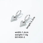 Silver Peach Heart