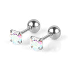 Steel Color Heart-Shaped AB White Zirconium / 0.8*6*4 * 4mm