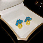 37#Silver Needle-Blue-Flowers