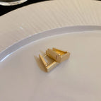 25# Ear Clip-Golden Trapezoid