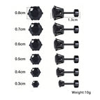 6 Pairs of Suits (3-8mm） / Black