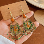 25-Retro Orange Green Water Drop 353B