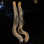 109# Silver Needle-Golden Tassel (Real Gold Plating)