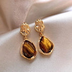 6# Maillard Tigereye Water Drop Ear Studs